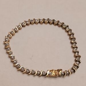 Vintage Gold Plated Sterling Silver Bracelet